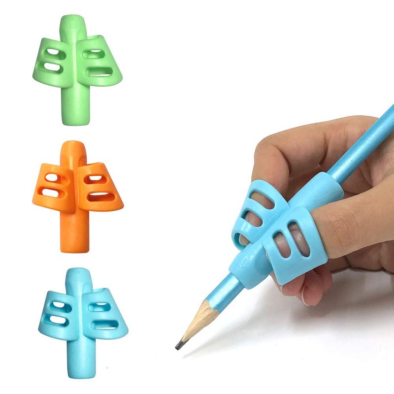 KOABBIT Pencil gripper kids/toddler handwriting aid tools for beginners,Pencil Holder for preschooler 2-4 Years learning to Write for Children's Training Pen Holding Posture Correction Tools(3 PACK) - Image 1